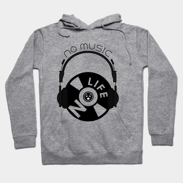 No music No life Hoodie by Print Boulevard